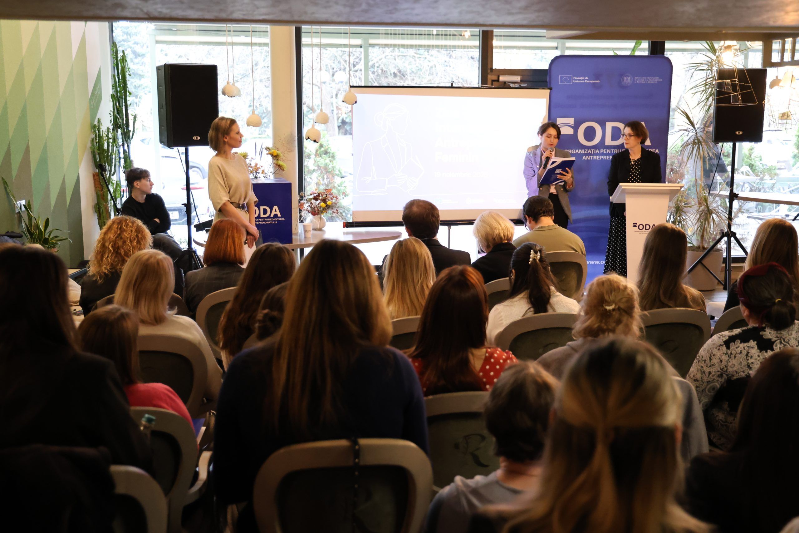 Over 60 women entrepreneurs from the Republic of Moldova gathered at the event dedicated to the International Women’s Entrepreneurship Day, organized by the Organization for the Development of Entrepreneurship (ODA), in collaboration with the Ministry of Economic Development and Digitalization and development partners.