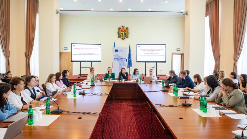 Comitetul de Coordonare al proiectului finanțat de Uniunea Europeană „Moldova este Europa – Sprijin pentru integrarea în UE” s-a reunit pe 20 august la Casa Guvernului pentru a analiza progresele înregistrate până în prezent și pentru a defini următoarele etape în avansarea procesului de integrare europeană a Republicii Moldova.