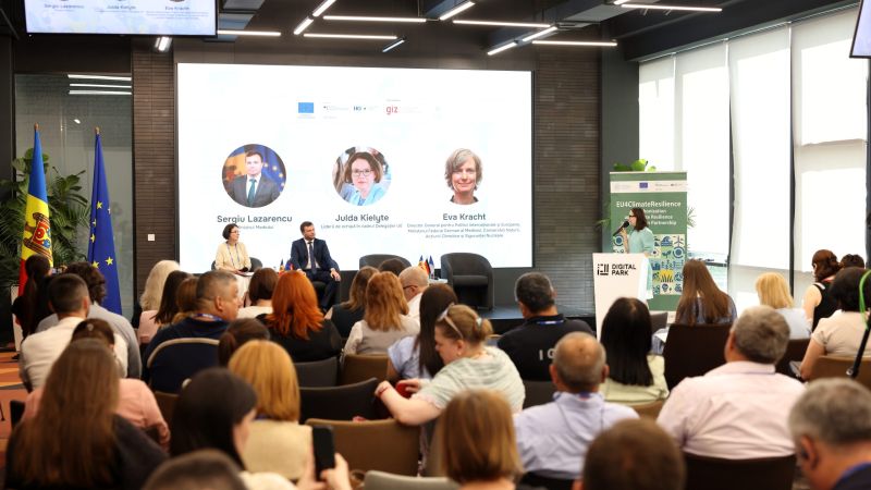 19 июня 2025 года проект EU4ClimateResilience и Министерство окружающей среды Республики Молдова организовали Национальную конференцию «Климатическая устойчивость для местного развития»