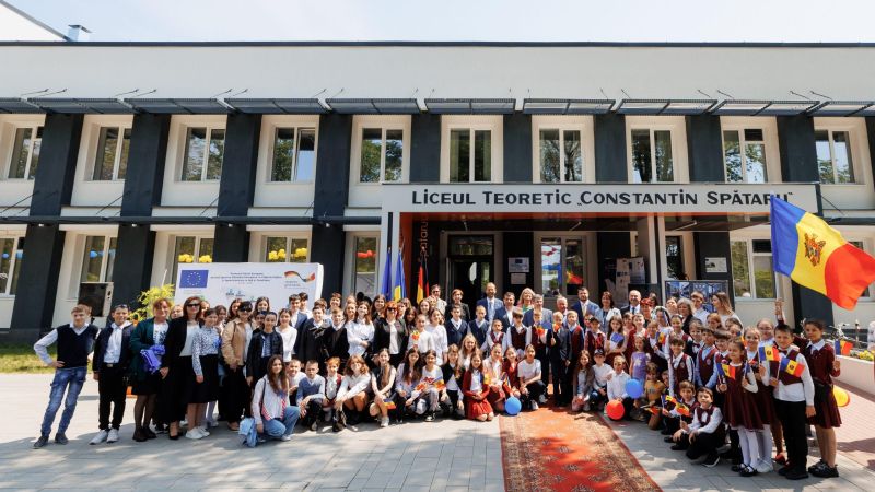 Cu suportul Uniunii Europene, 606 elevi și profesori de la Liceul Teoretic „Constantin Spătaru” din Leova beneficiază de condiții de studiu îmbunătățite