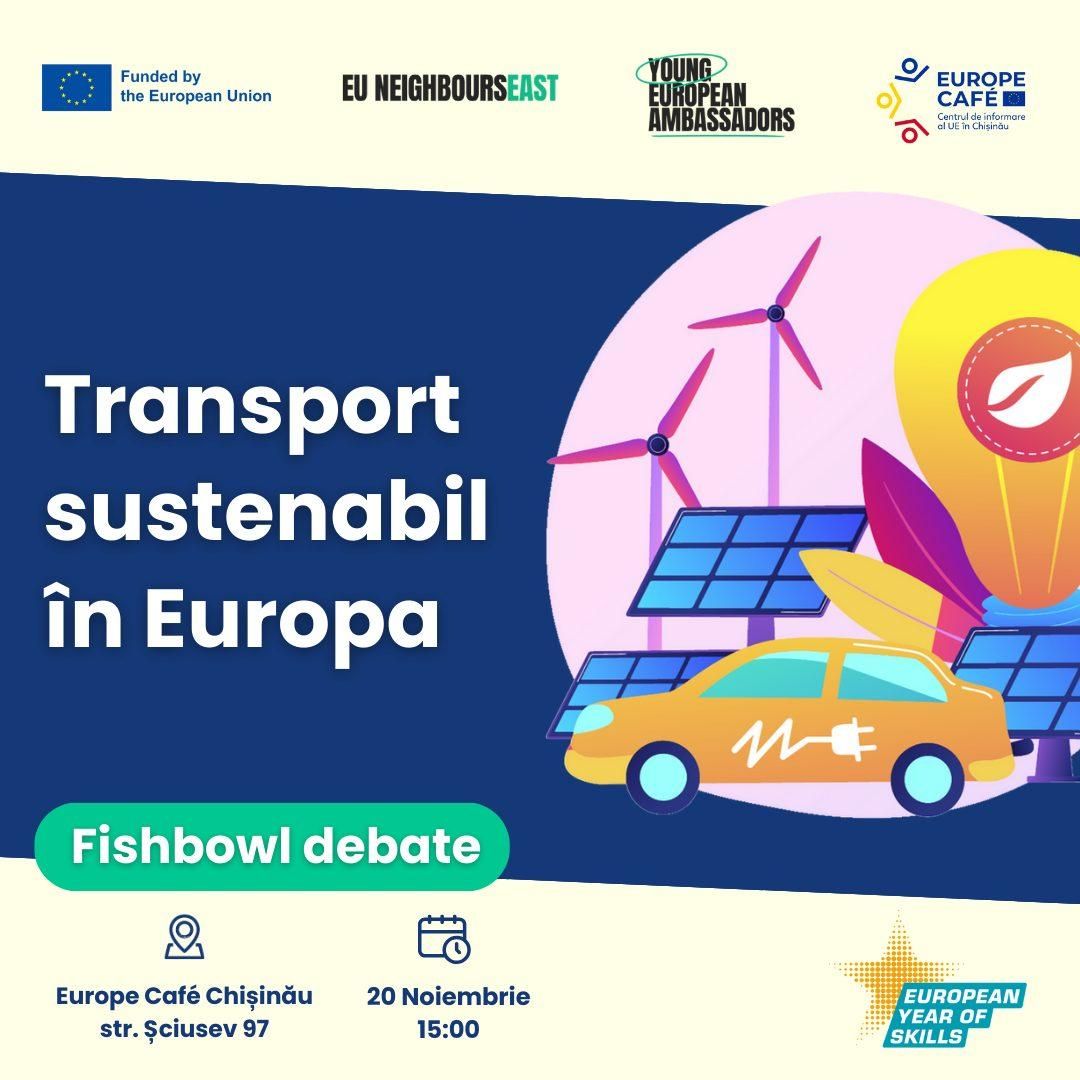 Молодые европейские послы приглашают в Europe Café на дебаты в формате fishbowl на тему «Навигация среди глобальных проблем: экологически устойчивый транспорт в Европе».