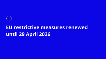 The Council decided to prolong EU restrictive measures against those responsible for actions aimed at destabilizing, undermining or threatening the sovereignty and independence of the Republic of Moldova, until 29 April 2026.