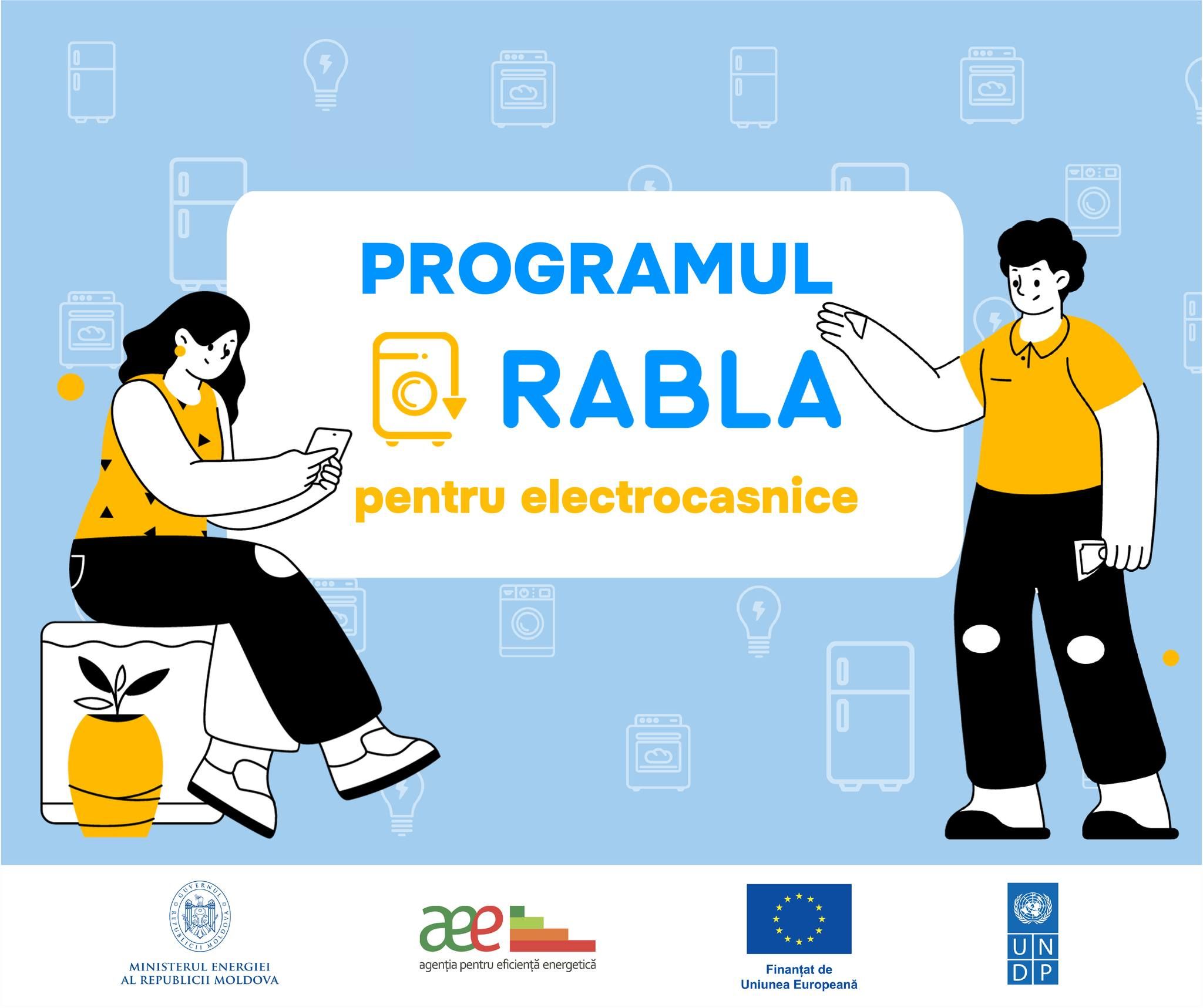 The "Rabla for Household Appliances" programme aims to replace old household equipment, was officially launched in the Republic of Moldova beginning with the first two rounds—one for LED bulbs and one for large equipment.
