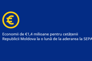 Conform datelor Băncii Naționale a Moldovei, în doar o lună de la alăturarea oficială a Republicii Moldova la Sistemul Unic de Plăți în Euro - SEPA, tranzacțiile din și spre Moldova au crescut cu 300 milioane de euro, depășind suma de 1,3 miliarde euro.