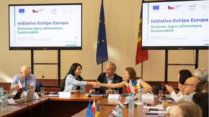 Inițiativa Echipa Europa „Sisteme Agro-alimentare Sustenabile”, ce are scopul de a îmbunătăți reziliența sectorului agroalimentar în Republica Moldova, va oferi suport fermierilor pentru a face față șocurilor externe și provocărilor cauzate de schimbările climatice.