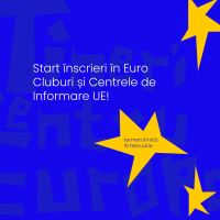 Ai 14+ ani, ești elev/ă, student/ă în Moldova și rezonezi cu valorile europene? Te invităm să te alături rețelei de Euro Cluburi și Centre de Informare UE. Primul Centru de Informare UE a fost inaugurat de Delegația Uniunii Europene în Chișinău în 2007.