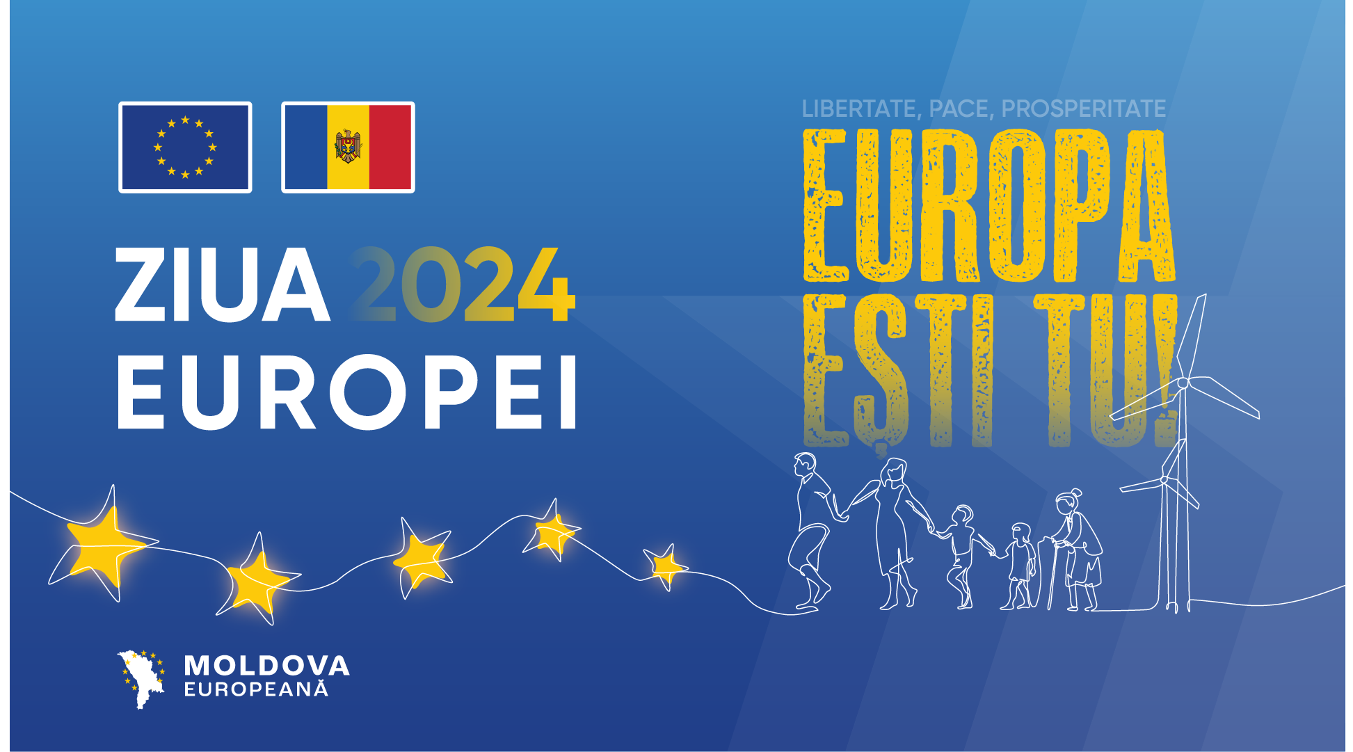 Ziua Europei este un prilej de a celebra pacea și unitatea în întreaga Europă. Delegația Uniunii Europene în Republica Moldova, împreună cu ambasadele statelor membre ale UE, marchează Ziua Europei 2024 în mai multe regiuni din Republica Moldova.