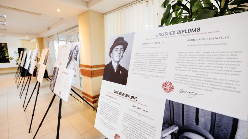 "Unissued Diplomas" exhibition launch at Moldova State University