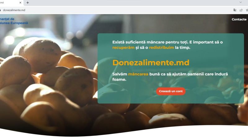 Astăzi, 14 noiembrie, Banca de Alimente din Moldova cu sprijinul Uniunii Europene a lansat platforma online Donezalimente.md. Platforma prezintă un proiect digital inovator care va ușura procesul logistic de recuperare a alimentelor de la agenții economici din lanțul agro-alimentar și redistribuire către serviciile de cantină socială și alte servicii sociale unde se furnizează hrană.