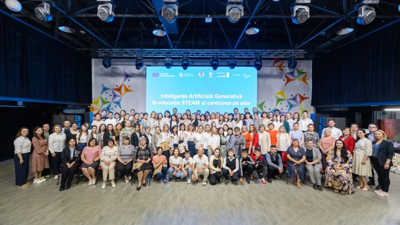 About 400 students and 100 teachers from Cahul and Ungheni created STEAM projects using generative artificial intelligence