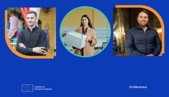 Uniunea Europeană, prin inițiativa EU4Business, susține dezvoltarea întreprinderilor mici și mijlocii (IMM) din Republica Moldova, oferind finanțare, asistență tehnică și sprijin pentru inovare. Uniunea Europeană, prin inițiativa EU4Business, susține dezvoltarea întreprinderilor mici și mijlocii (IMM) din Republica Moldova, oferind finanțare, asistență tehnică și sprijin pentru inovare.