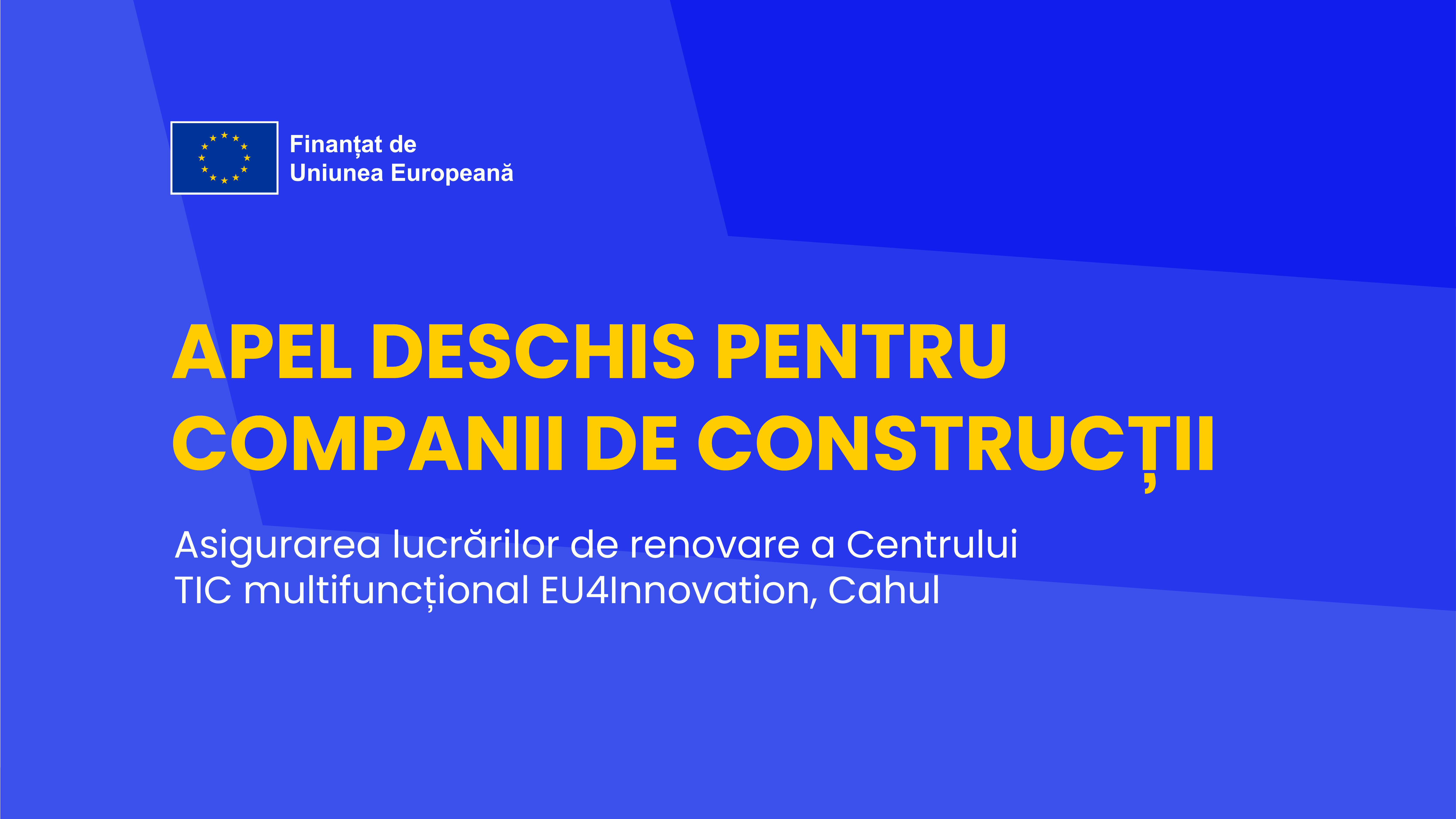 Apel deschis pentru companii de construcții