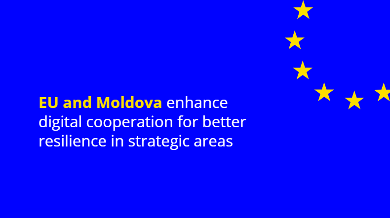 The European Commission welcomes the deepening of the digital cooperation between Moldova and the EU. This includes steps to enhance cybersecurity, tackle misinformation, and include Moldova in the EU roaming area.