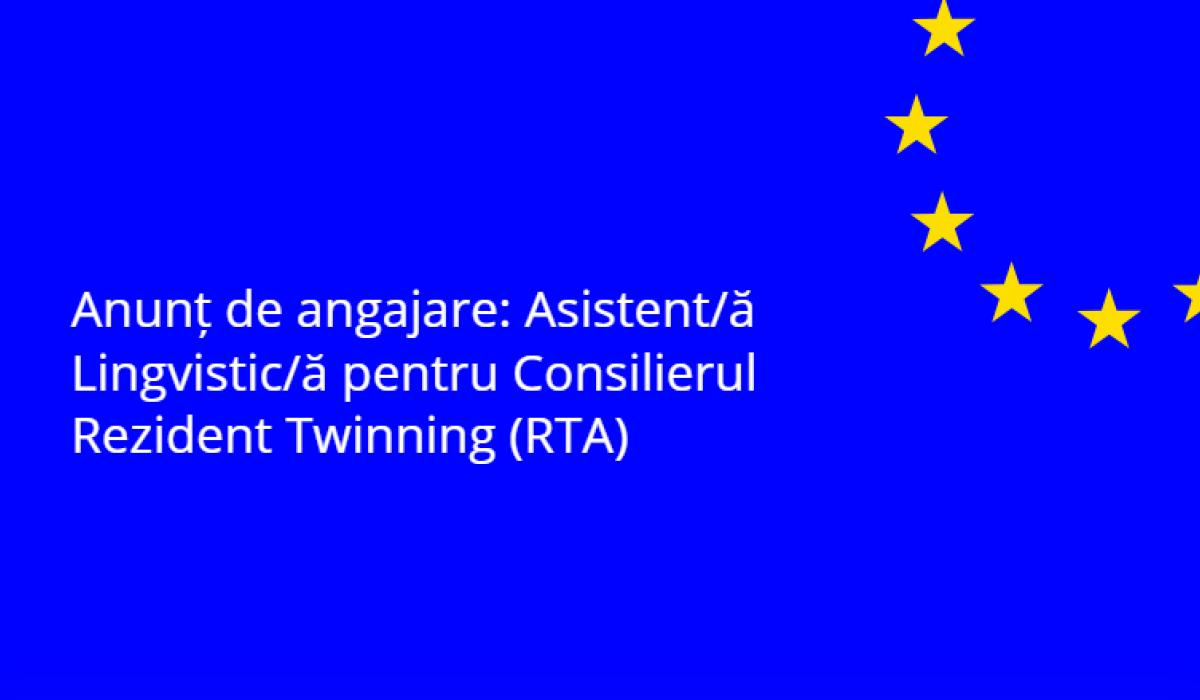 Proiectul Twinning finanțat de UE „Consolidarea capacităților instituționale ale Consiliului Concurenței pentru implementarea politicii în domeniul concurenței și ajutorului de stat, în conformitate cu bunele practici ale UE” (Referință Twinning MD 23 NDICI FI 01 24 (MD/40) angajează Asistent/ă Lingvistic/ă pentru Consilierul Rezident Twinning (RTA).