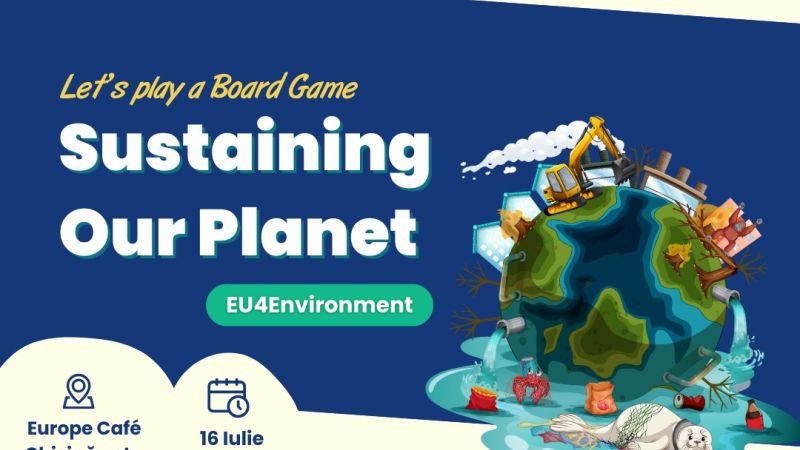 Tinerii Ambasadori Europeni te invită pe 16 iulie, la 16:00, la Europe Café, să intri în jocul Keep Cool: Sustaining our Planet – un board game educativ în care distracția se împletește cu învățarea despre schimbările climatice, solidaritate globală și valori europene.