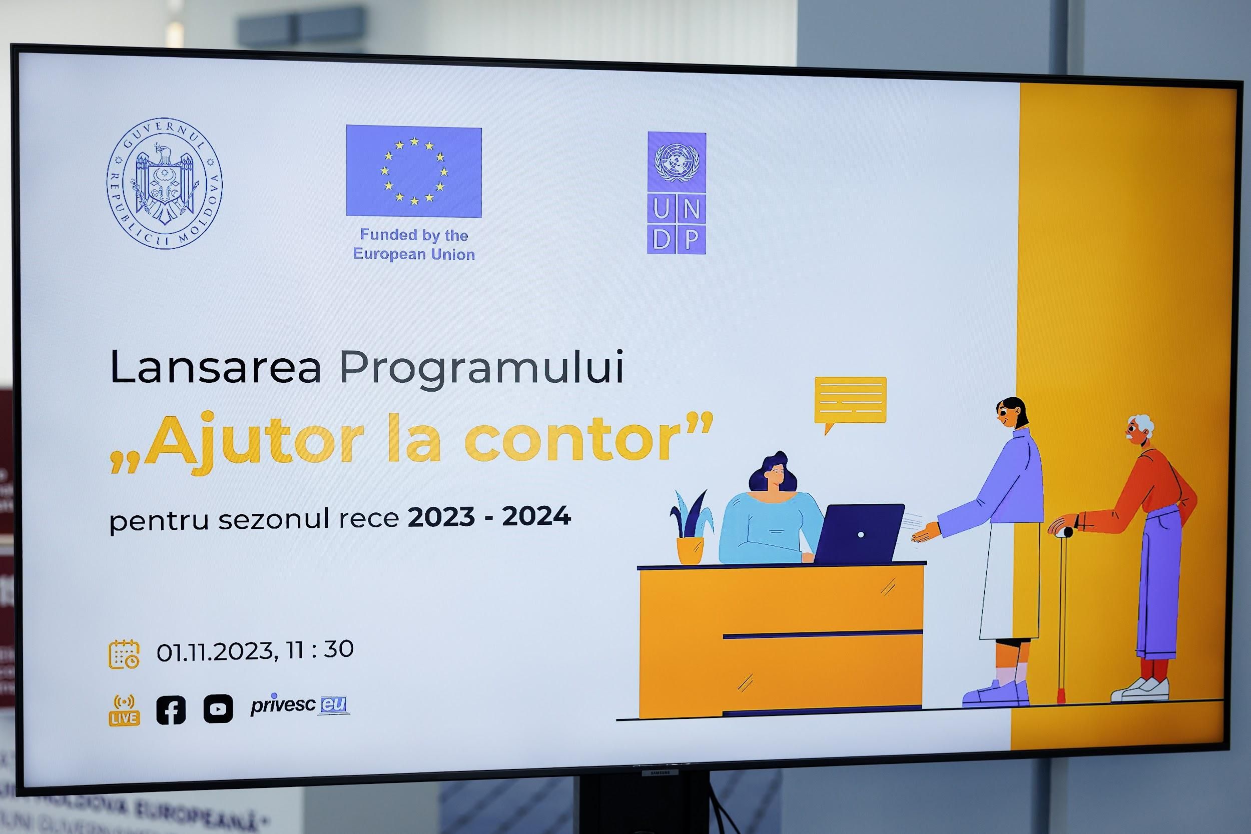 Starting 1 November, household consumers can enroll in the "Ajutor la contor" programme to receive compensation on their natural gas, heat, electricity, and solid fuel bills.