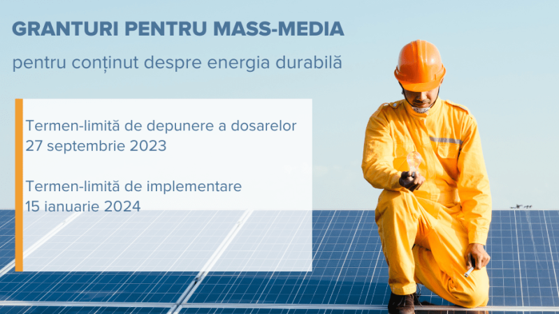 Uniunea Europeană și PNUD acordă granturi de 20 de mii de dolari pentru conținut jurnalistic în domeniul energiei