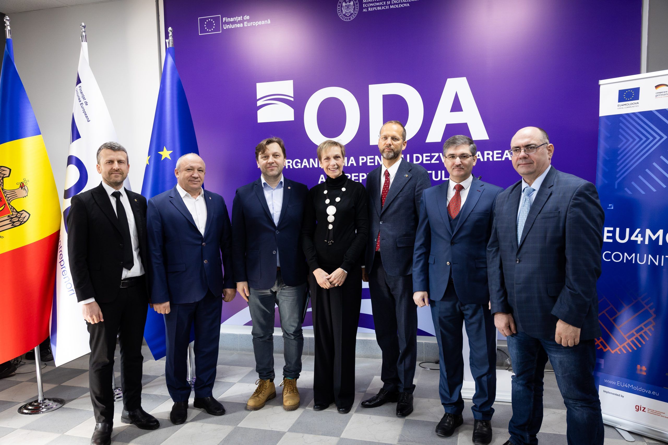 With the financial support of the European Union and the German Federal Ministry for Economic Cooperation and Development, the Business Information and Consulting Center ODA for entrepreneurs was inaugurated today in Bălți. The centre was opened by the Ministry of Economic Development and Digitalization together with the Organisation for the Development of Entrepreneurship (ODA).