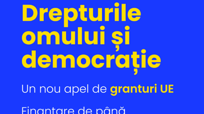 Până la 10 000 000 euro pentru finanțarea proiectelor pe subiectul drepturilor omului și democrației.