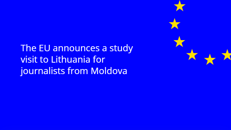 The Delegation of the European Union to the Republic of Moldova is organizing a study visit to Lithuania for journalists from the Republic of Moldova, scheduled to take place from 8 to 12 July 2025. Interested candidates are invited to submit their applications online by 4 June 2025.