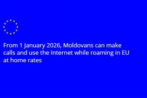 Starting from the first day of 2026, citizens of the Republic of Moldova travelling in EU countries, as well as EU citizens visiting Moldova, will be able to make calls, send text messages, and use mobile internet with no additional charges, within the limits of their tariff plan - just like at home. The same conditions will also apply to Ukraine.