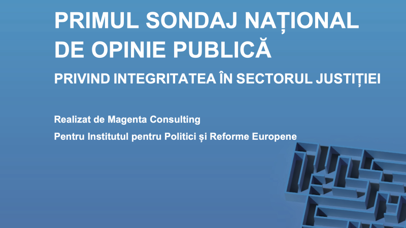 Raport primul sondaj național de opinie publică privind integritatea în sectorul justiției