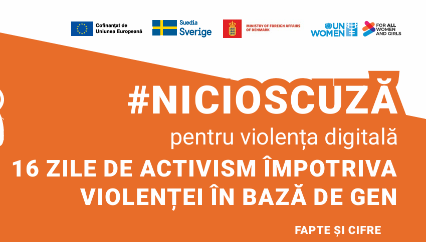 #Nicioscuză pentru violența offline sau online față de femei și fete. UE se alătură campaniei „16 Zile de Activism împotriva violenţei în bază de gen” inițiată de UN Women Moldova. Siguranța trebuie să includă și spațiile digitale. Dacă o femeie nu e în siguranță online, nu e în siguranță pe deplin. #NicioScuzăPentruViolenţaDigitală#16zile