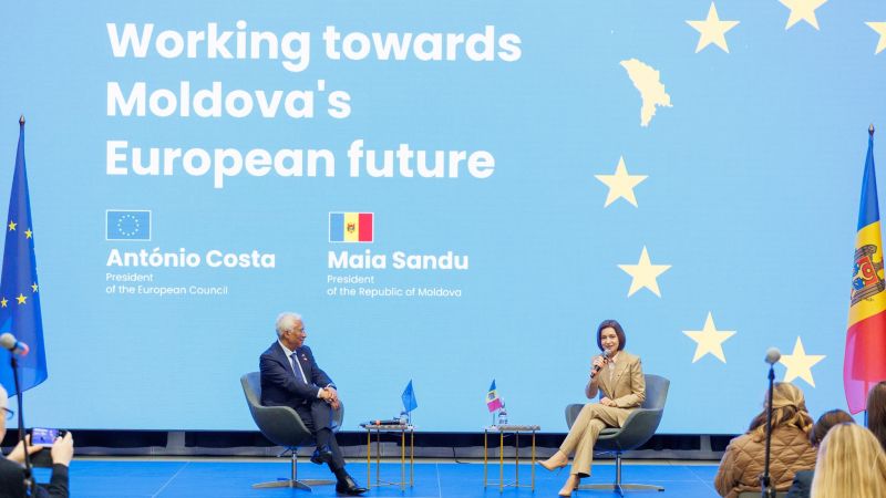 „I am very pleased to be here in Chișinău today, on this very symbolic day. Three years ago, you, Madam President, signed Moldova’s formal application to join the European Union. Since then, Moldova has undergone a transformative journey, moving steadily closer to the European Union. I am impressed by how much your country has achieved in these three challenging years. I pay tribute to all of those who have been working hard to make that path a success - local and national authorities, economic actors, civil society, young generations.