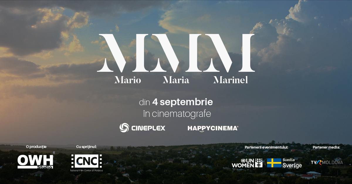 On September 4, 2025, Cineplex Loteanu hosted the premiere of “Mario, Maria, Marinel”, a production by OWH Studio directed by Violeta Gorgos. Screenings will continue in the Cineplex and Happy Cinema chains until September 27.