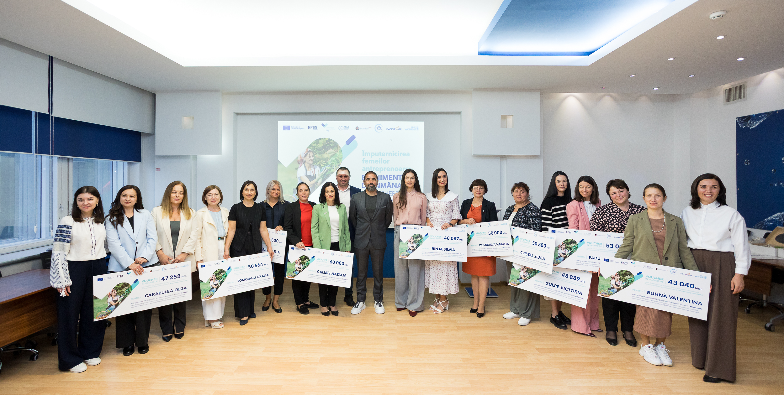 Ten women entrepreneurs were awarded vouchers totaling 500,000 lei by Efes Moldova under its social program “Prietenește pentru Femei” (“Friendly for Women”).