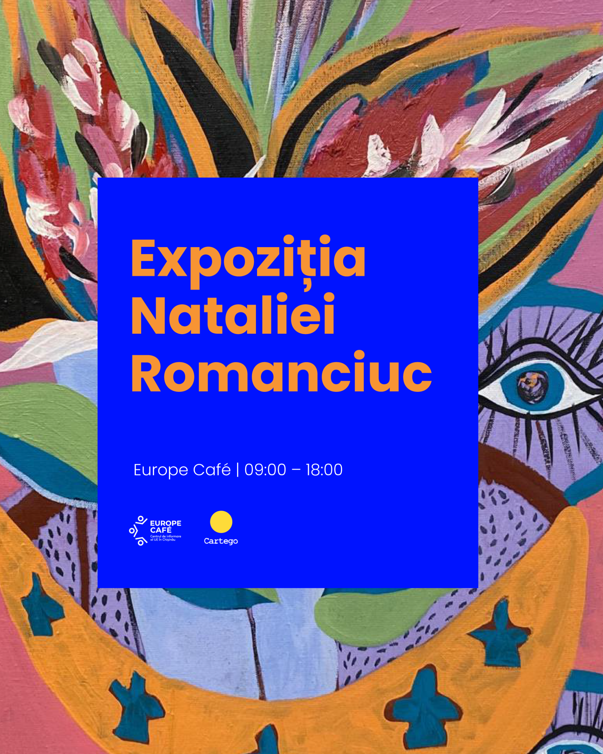Vă invităm la Europe Café, la expoziția de picturi semnate de pictorița Natalia Romanciuc. Pe pereții spațiului nostru veți descoperi niște forme feminine redate într-un stil deosebit, care invită la reflecție și dialog.