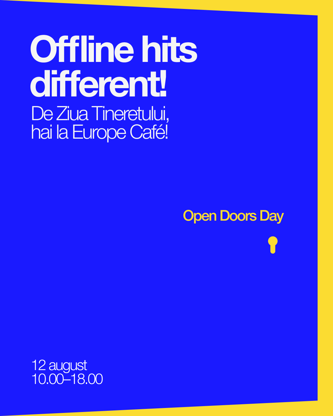 Have plans for 12 August? If you're curious, full of ideas, or simply looking to spend a summer day with other young people, discover EU initiatives, and learn more about opportunities available to youth, we'd love to welcome you to Europe Café!