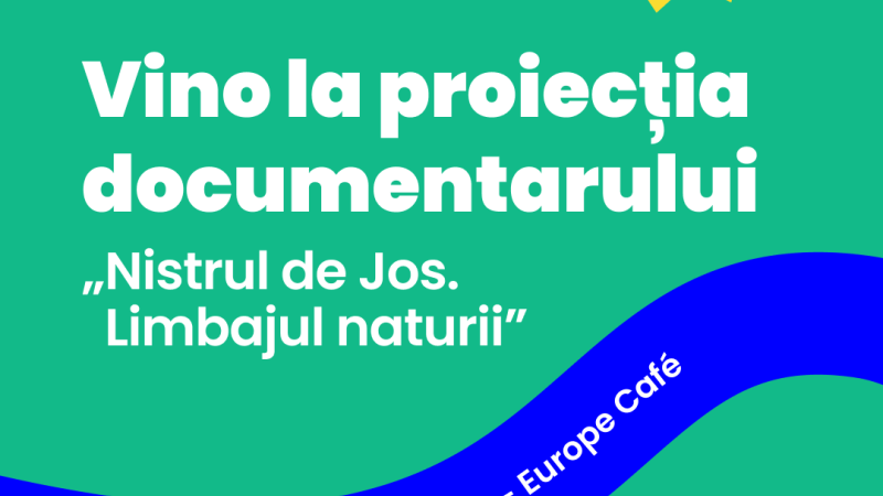 Информационный центр Европейского союза Europe Café приглашает вас в понедельник, 28 сентября, в 17:00 на специальный показ документального фильма «Нижний Днестр. Язык природы».