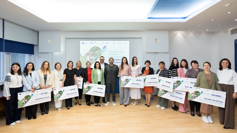 Ten women entrepreneurs were awarded vouchers totaling 500,000 lei by Efes Moldova under its social program “Prietenește pentru Femei” (“Friendly for Women”).