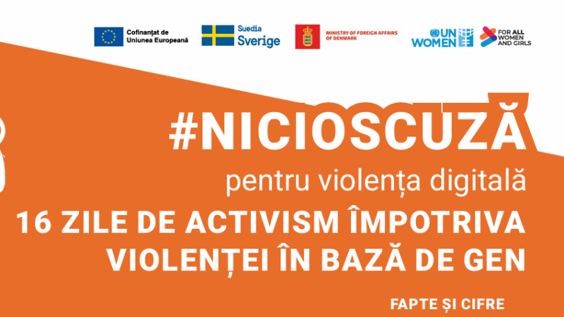 #Nicioscuză pentru violența offline sau online față de femei și fete. UE se alătură campaniei „16 Zile de Activism împotriva violenţei în bază de gen” inițiată de UN Women Moldova. Siguranța trebuie să includă și spațiile digitale. Dacă o femeie nu e în siguranță online, nu e în siguranță pe deplin. #NicioScuzăPentruViolenţaDigitală#16zile